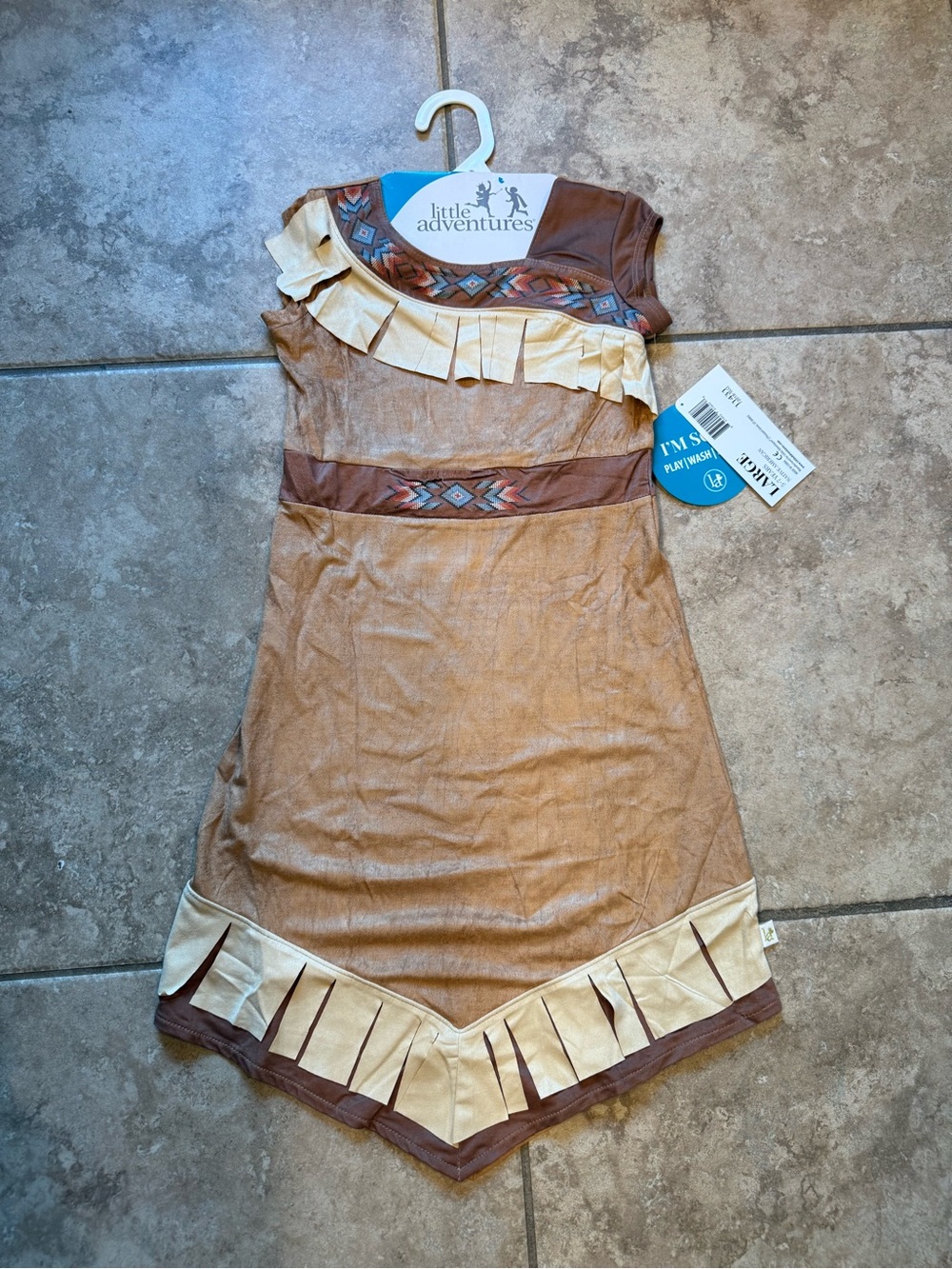Little Adventures Pocahontas Woodland Princess Dress - Girls Large 5-7 Years